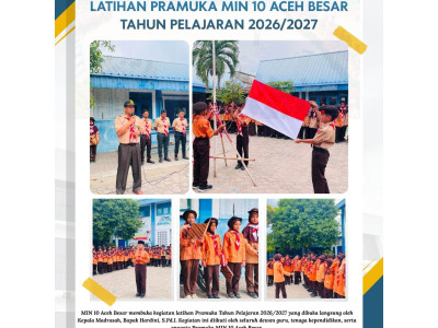Pembukaan latihan pramuka MIN 10 Aceh Besar tahun pelajaran 2026/2027