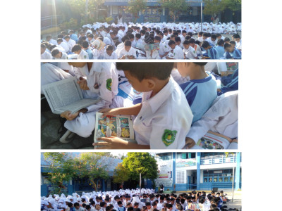 Kegiatan rutin Selasa  pagi Literasi (membaca Senyap) siswa MIN 10 Aceh Besar