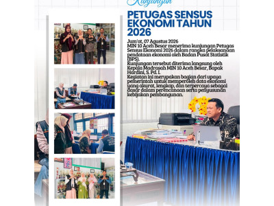Petugas Sensus Ekonomi 2026 Kunjungi MIN 10 Aceh Besar